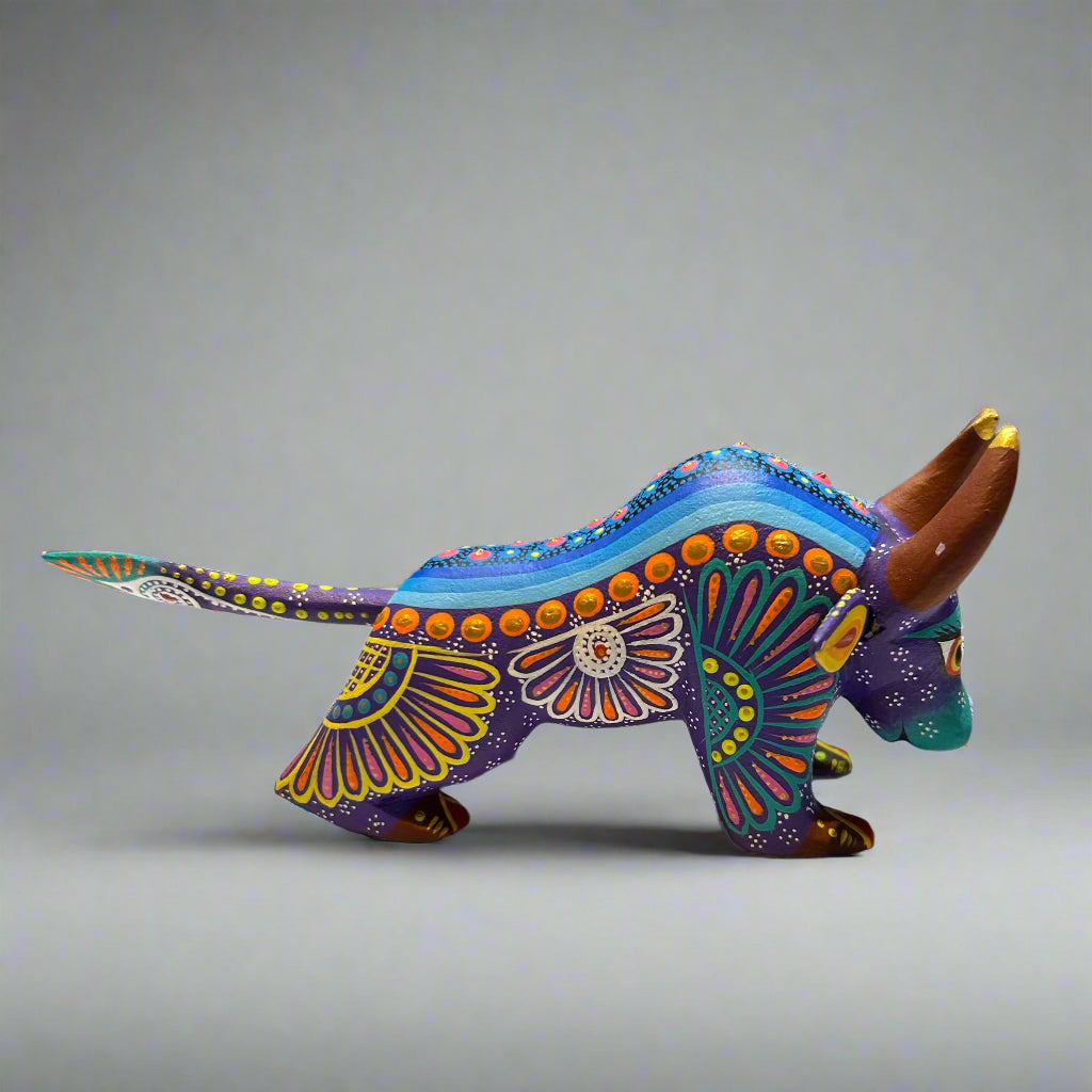 Mexican Purple Bull Alebrije by El Milagro del Copal