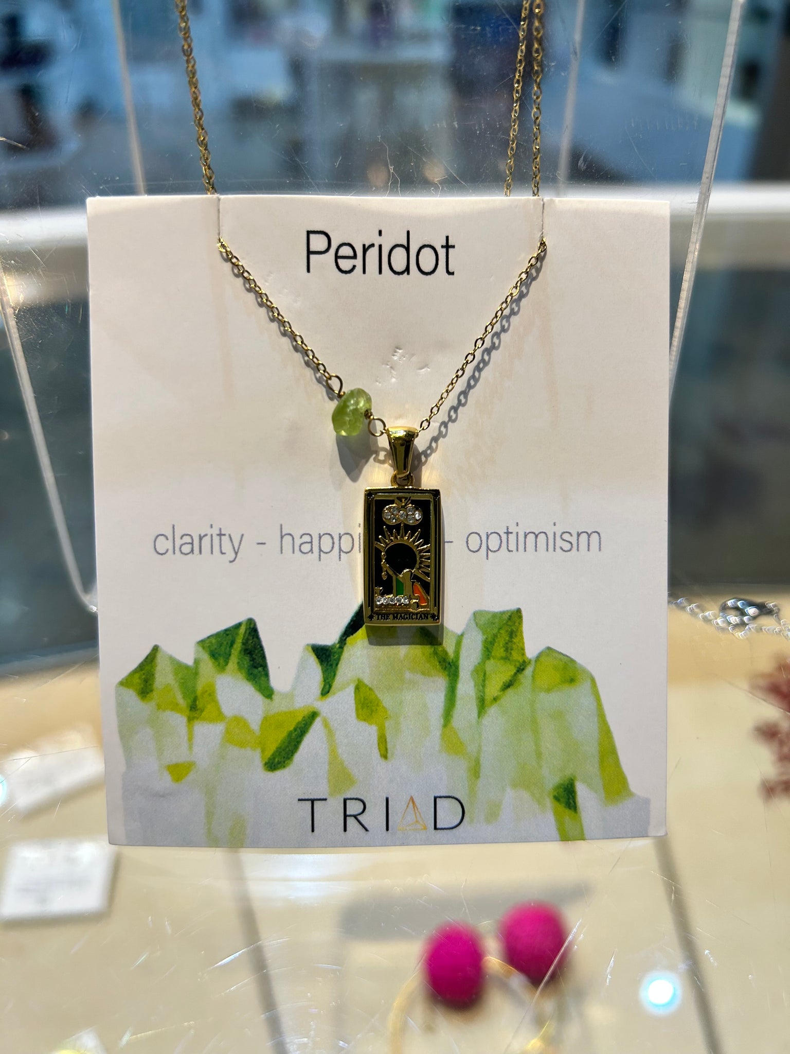 New Tarot Charm with Stone Necklace by Triad Collection