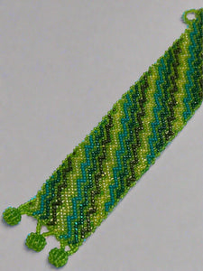 Green Huichol Bracelet