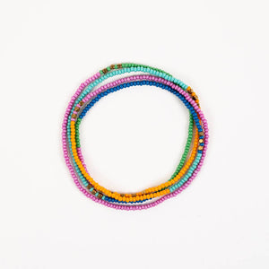 Beaded Stretch Necklace /Wrap Bracelet: Up Beat