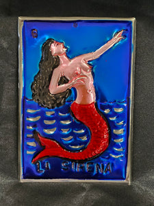 Mexican Sirena Loteria Tin Ornament