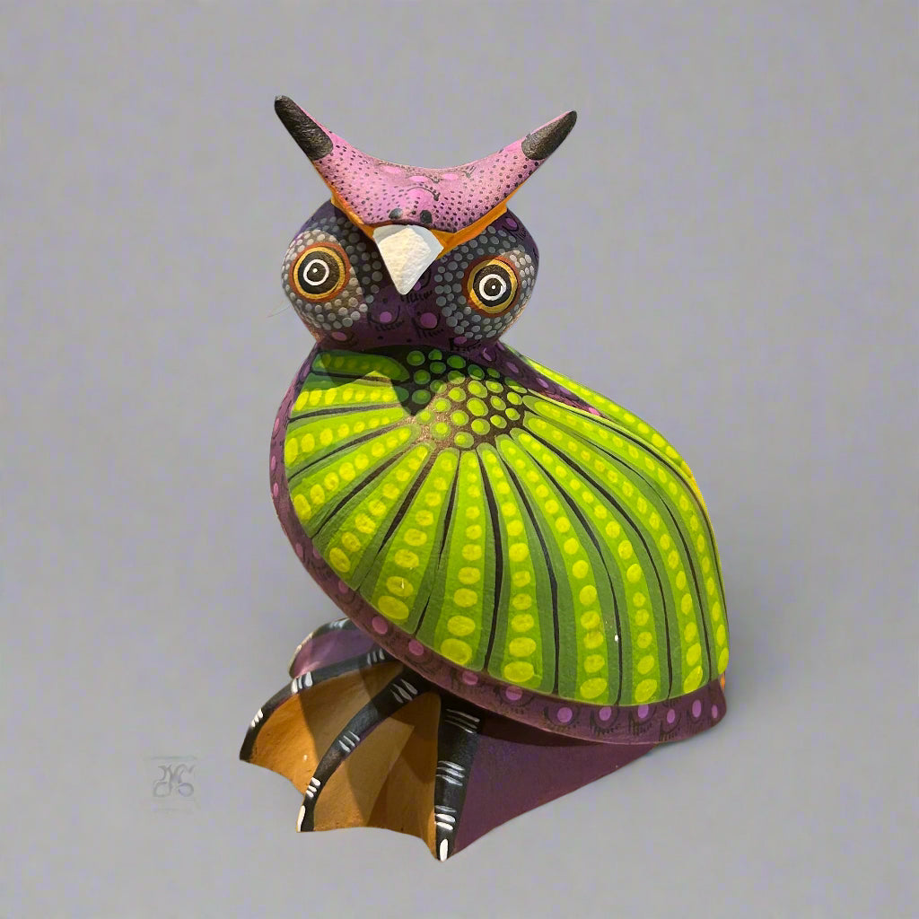 Mexican Owl Alebrije by Hedilberto Olivera
