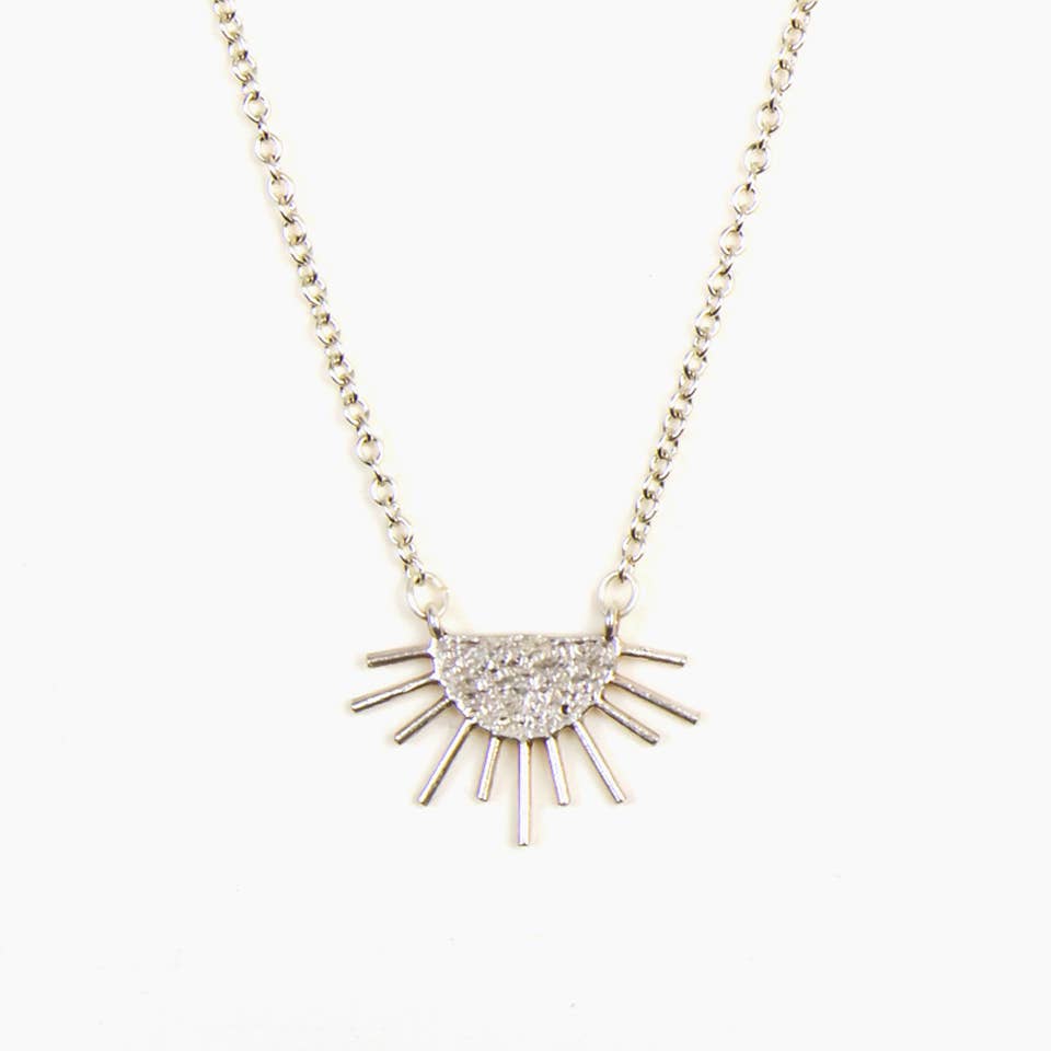 Sliver Sun Ray Necklace
