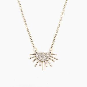 Sliver Sun Ray Necklace