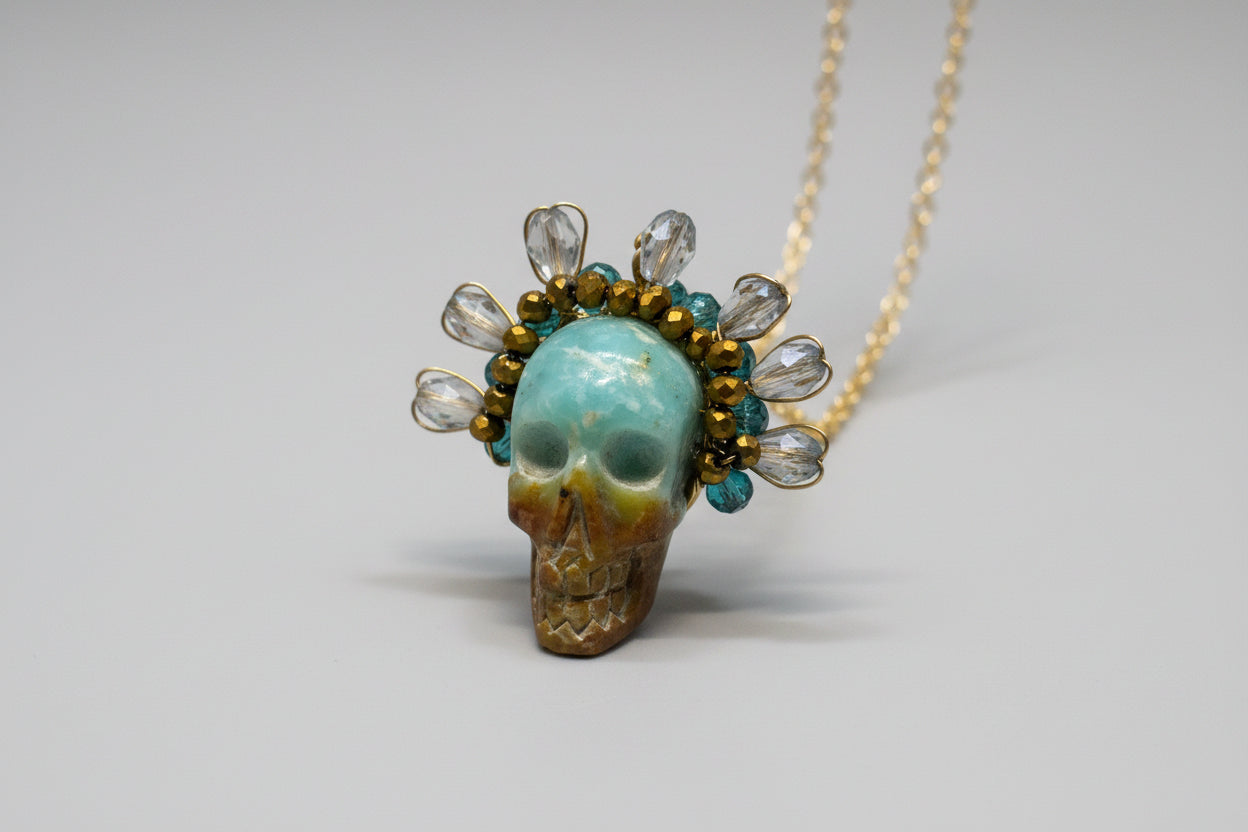 Mexican Quartz Skull Necklace by Tita Lopez – MOLAA Shop