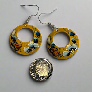 Mexican Round Copper Small Earrings