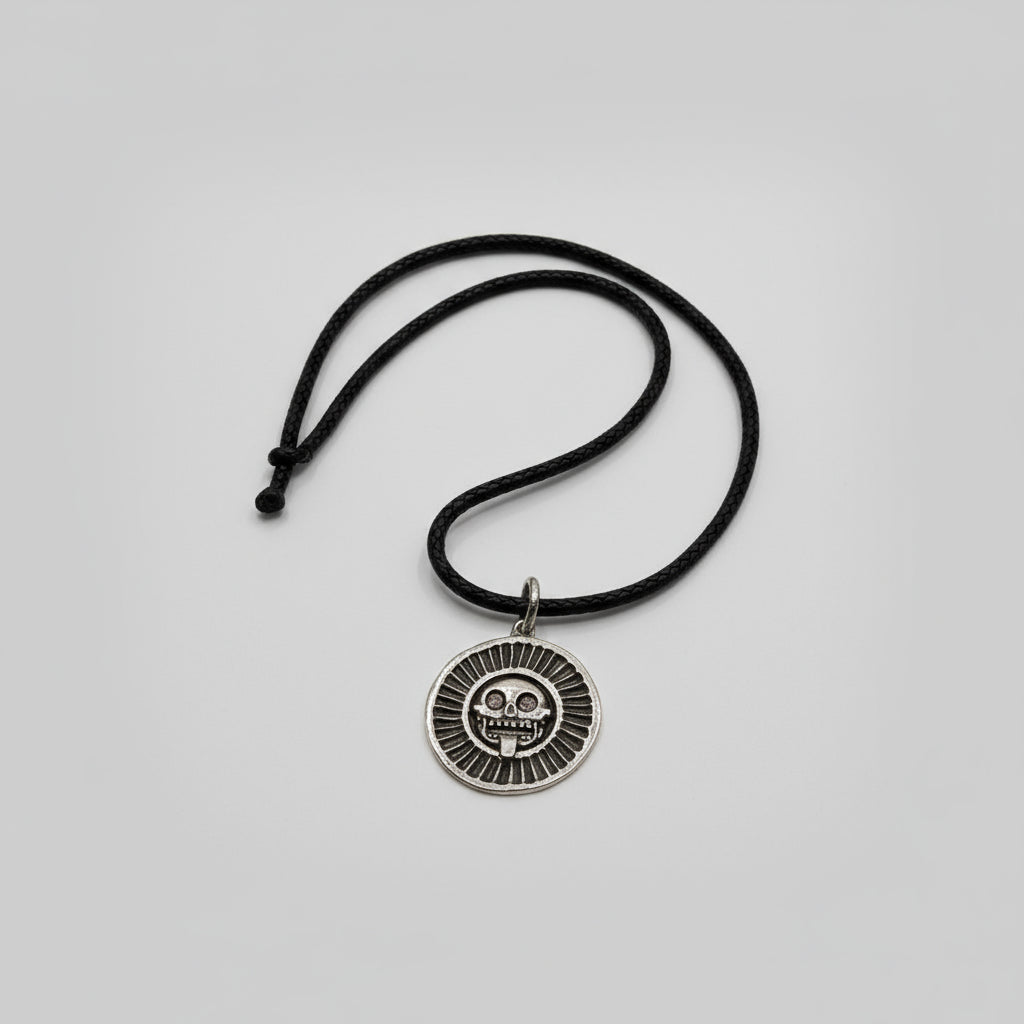 Aztec Skull Pendant Necklace by Benito Campos Sandoval