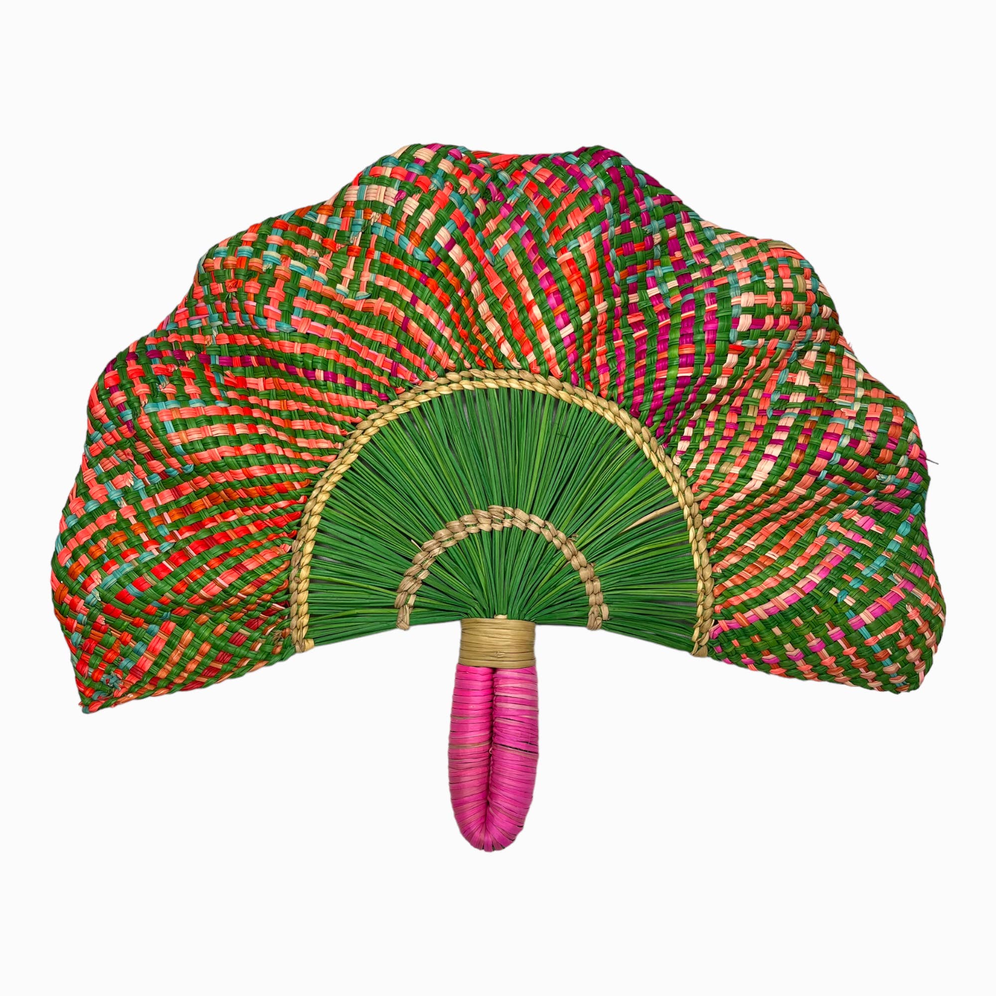 Toquilla Frilly hand fan Rainbow