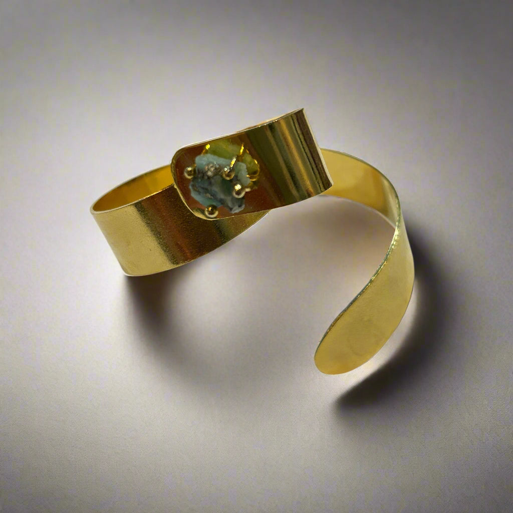 Colombian Emerald Pyrite Cuff
