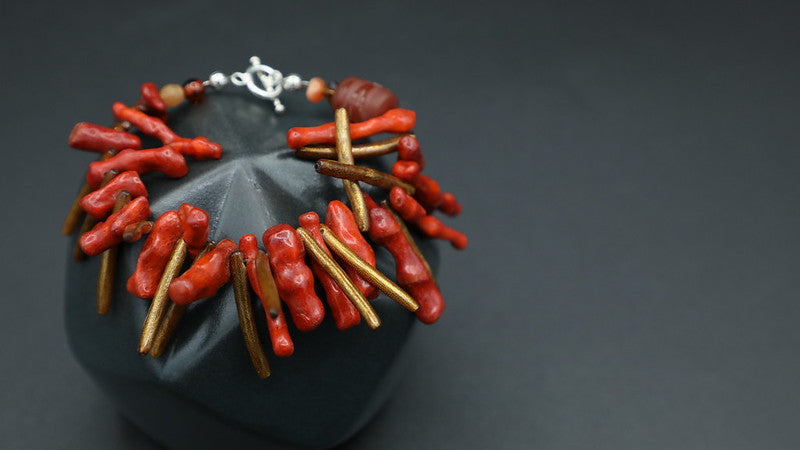 Coral Bracelet by Colombian Designer