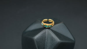 Colombian / Puerto Rican Triple Emerald Ring