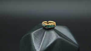 Colombian / Puerto Rican Triple Emerald Ring