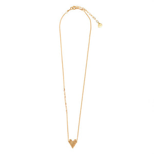 Heartsy gold gold-plated beaded adjustable necklace