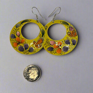 Mexican Round Copper Medium Earrings