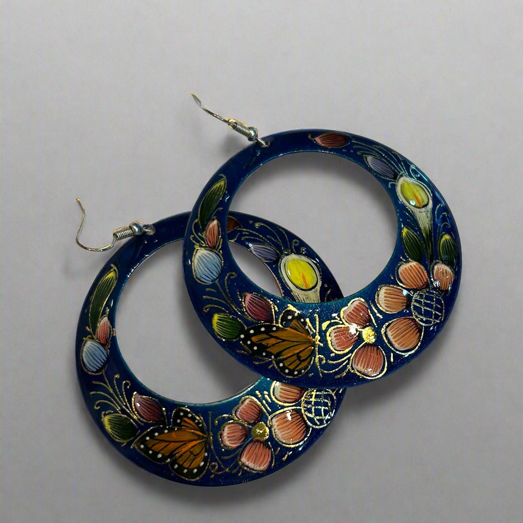 Mexican Round Copper XL Earrings