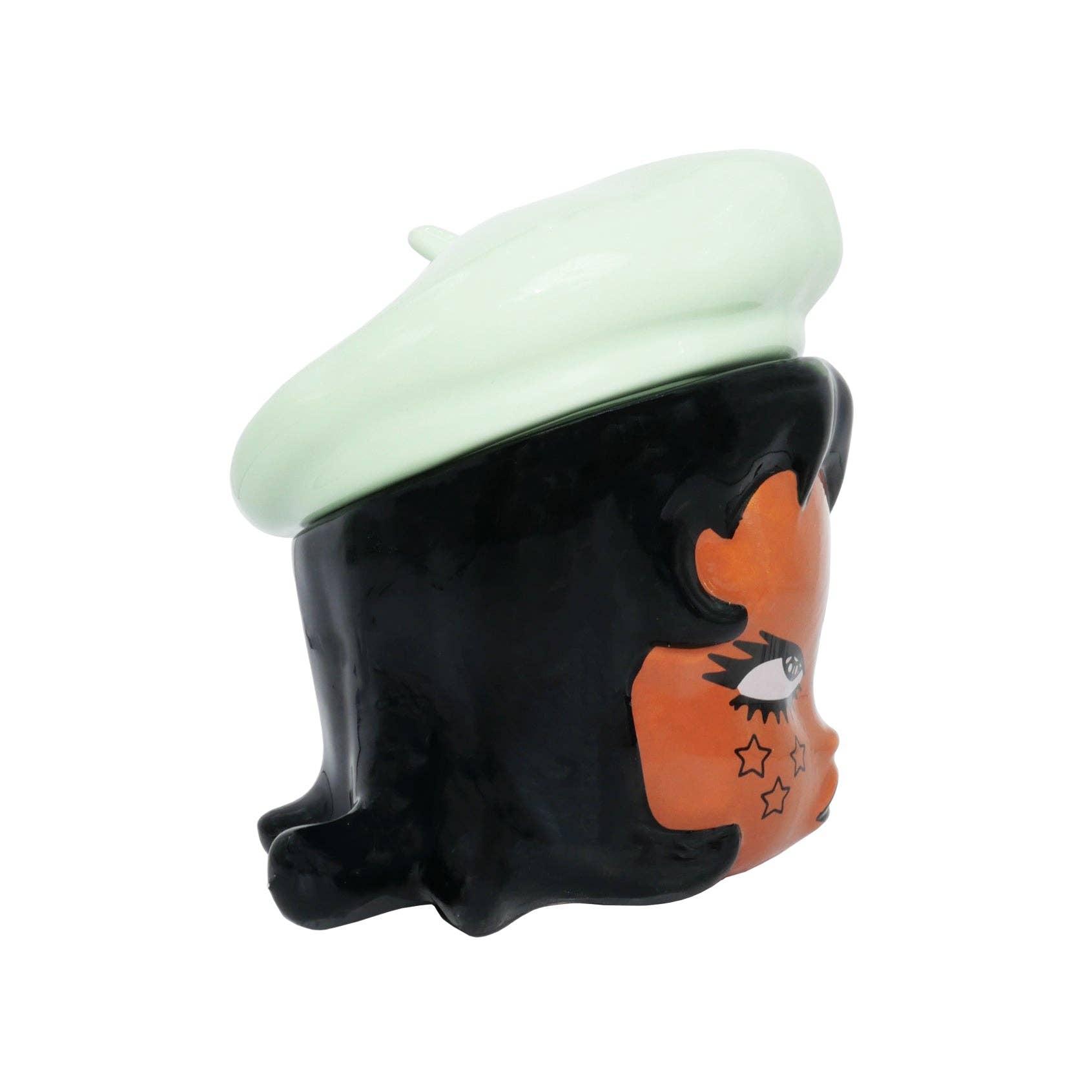 Ramona Ceramic Storage Jar: Green Beret