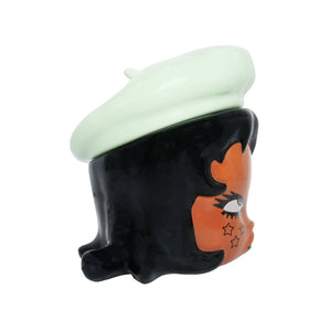 Ramona Ceramic Storage Jar: Green Beret