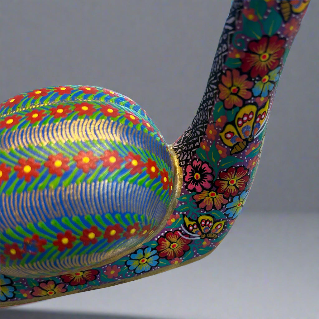 Mexican Golden Garden Snail Alebrije by Maria Jimenez Ojeda