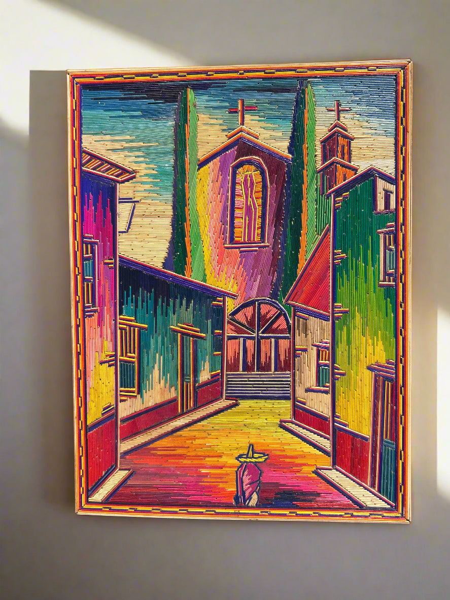 Large Landscape Straw Picture by Manuel Hernandez