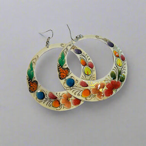 Mexican Round Copper XL Earrings
