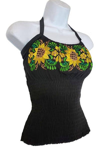 Mexican embroidered Halter Top