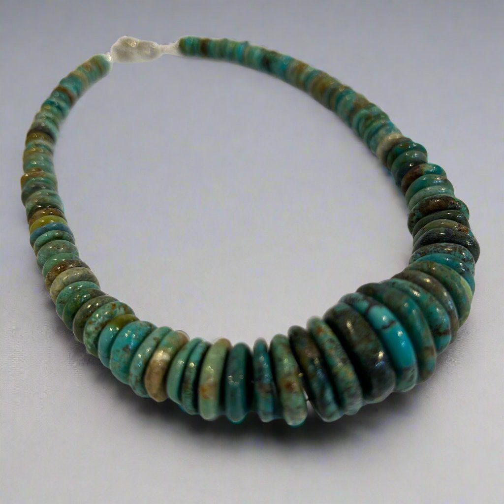 Natural Turquoise SS Necklace by Gina Amato Lough