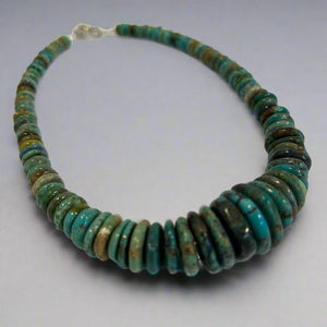 Natural Turquoise SS Necklace by Gina Amato Lough