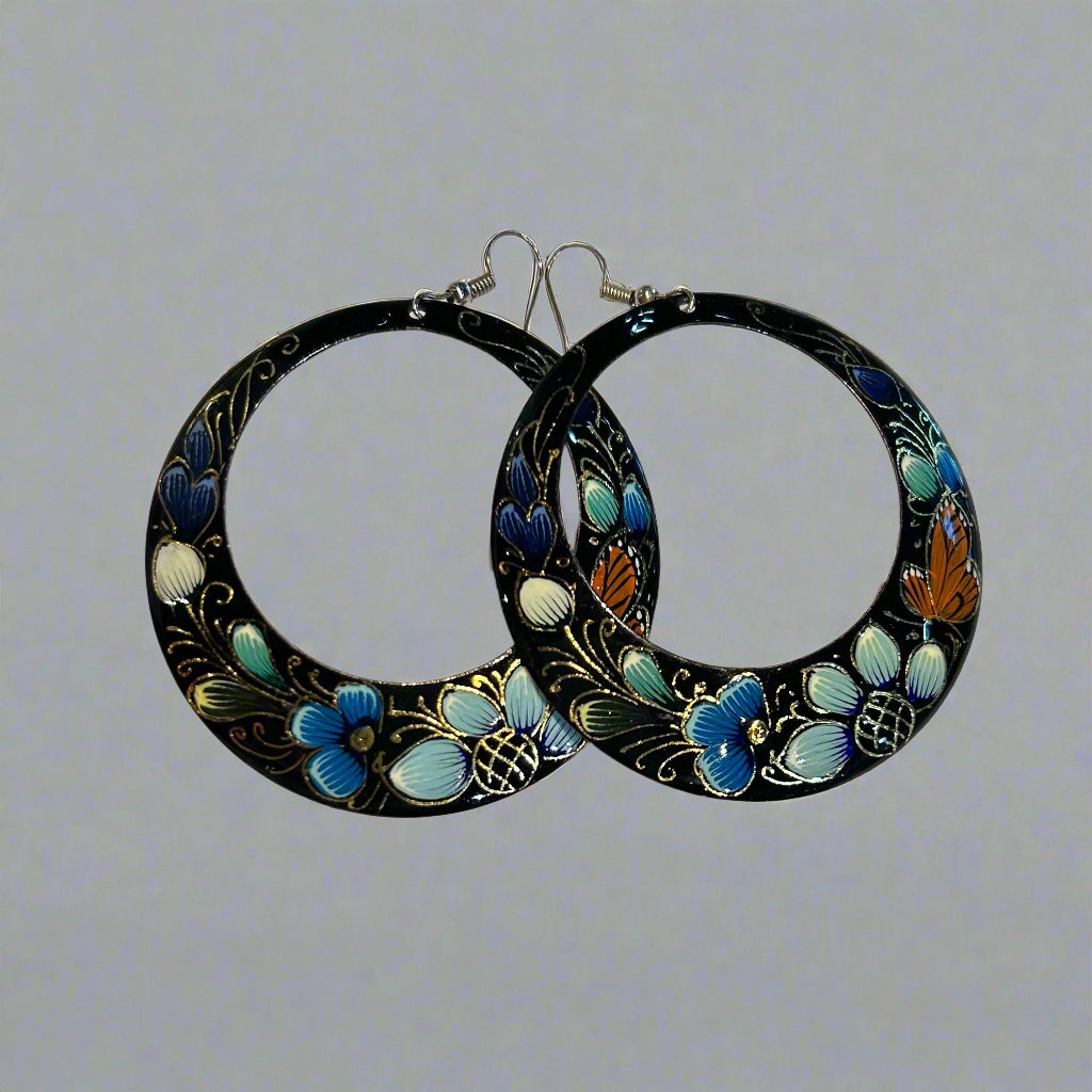 Mexican Round Copper XL Earrings