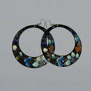 Mexican Round Copper XL Earrings