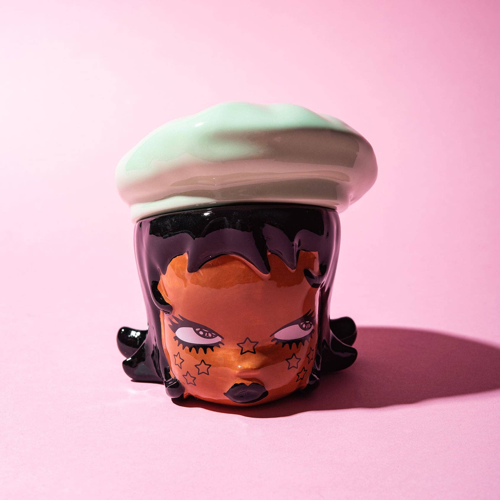 Ramona Ceramic Storage Jar: Green Beret