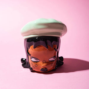Ramona Ceramic Storage Jar: Green Beret