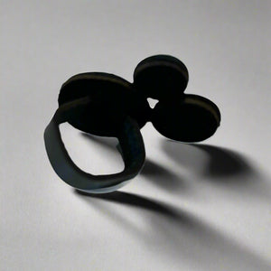 Abstraction 3 Circles Ring - Bordeaux