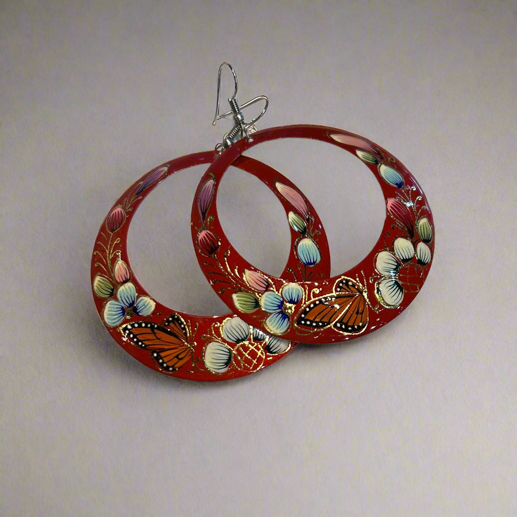 Mexican Round Copper XL Earrings