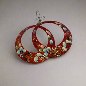 Mexican Round Copper XL Earrings