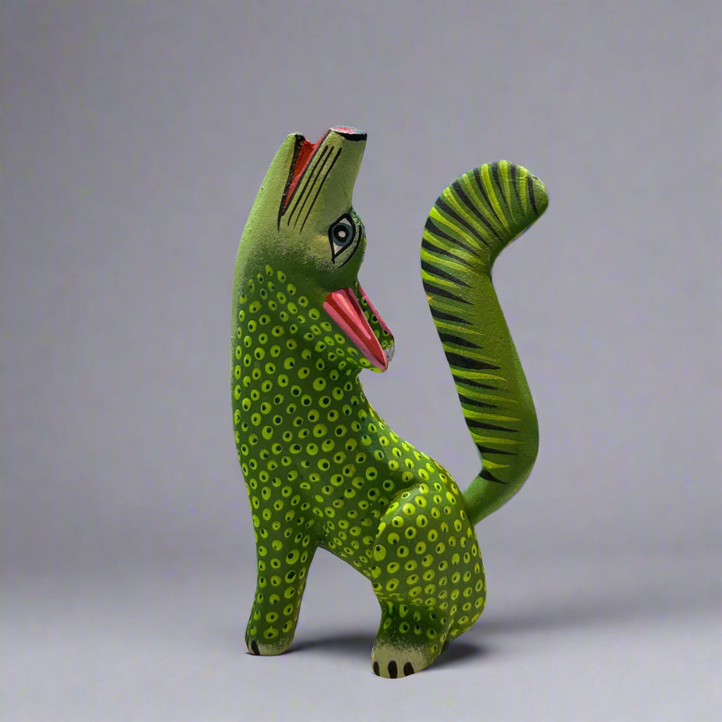 Mexican Spotted Coyote Alebrije by Gerardo y Teresa Ojeda