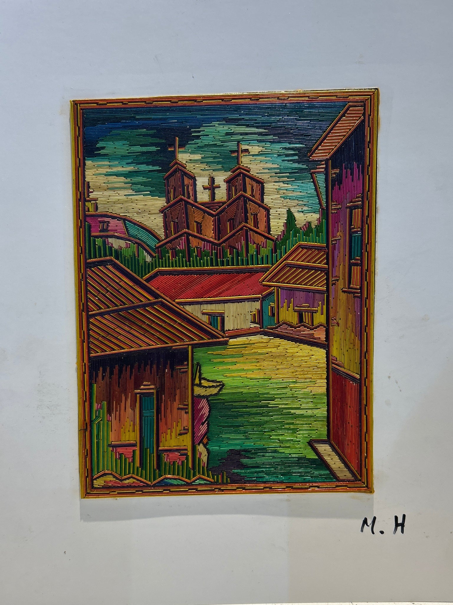 Large Landscape Straw Picture by Manuel Hernandez