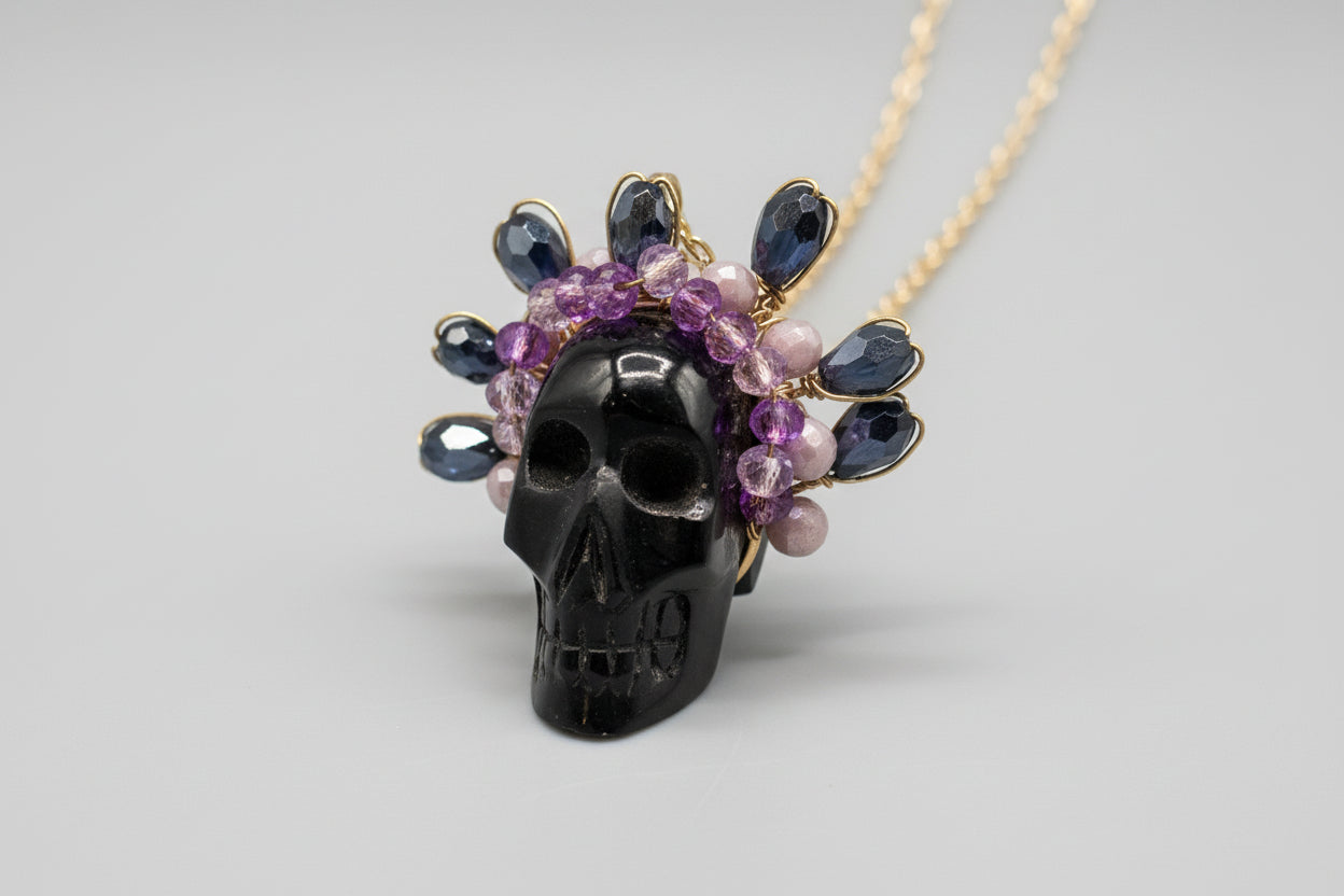 Mexican Quartz Skull Necklace by Tita Lopez – MOLAA Shop