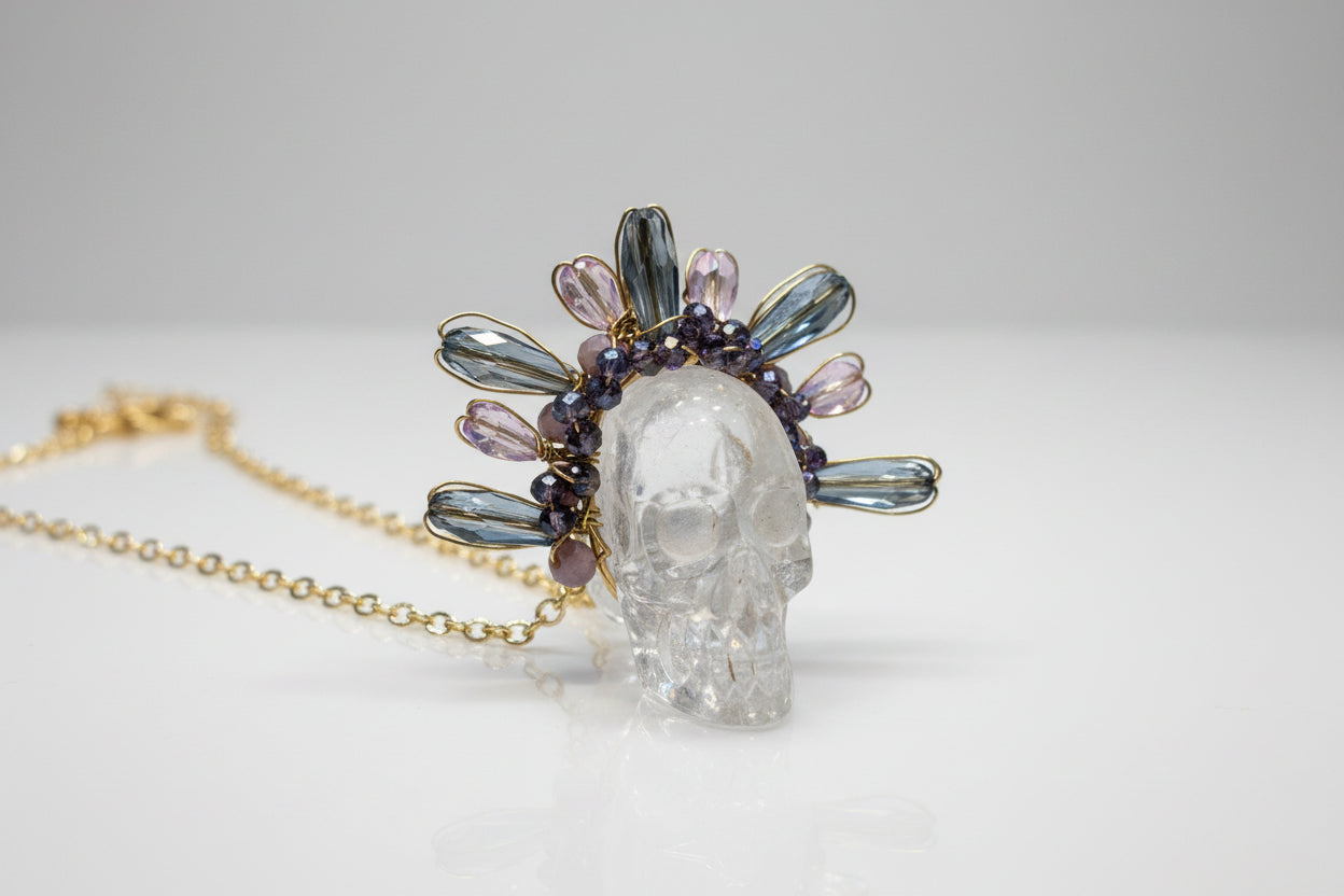 Mexican Quartz Skull Necklace by Tita Lopez – MOLAA Shop