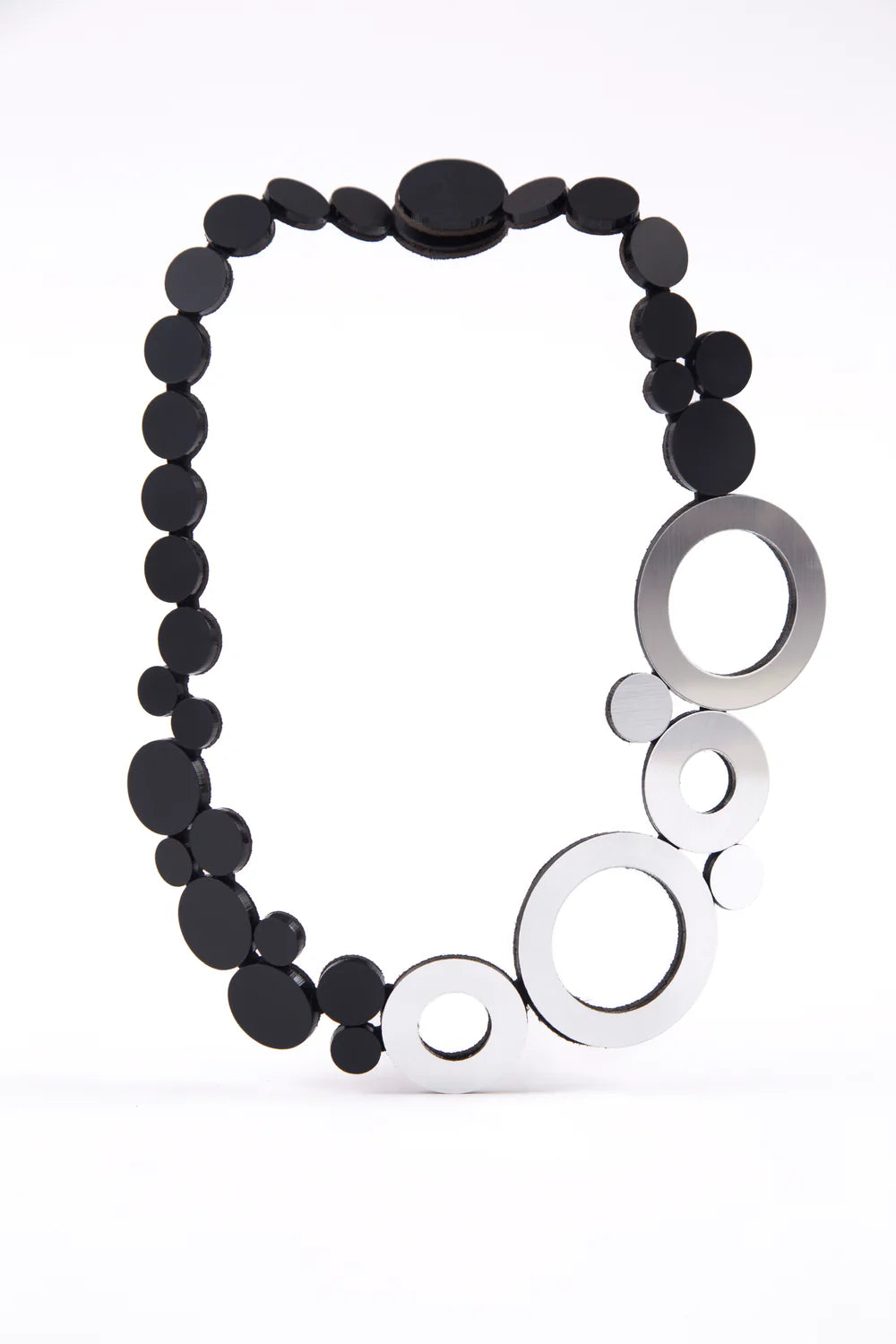 Silver + Black Abstraction New Necklace