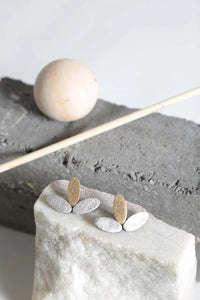 Emma Earrings - Silver+Gold