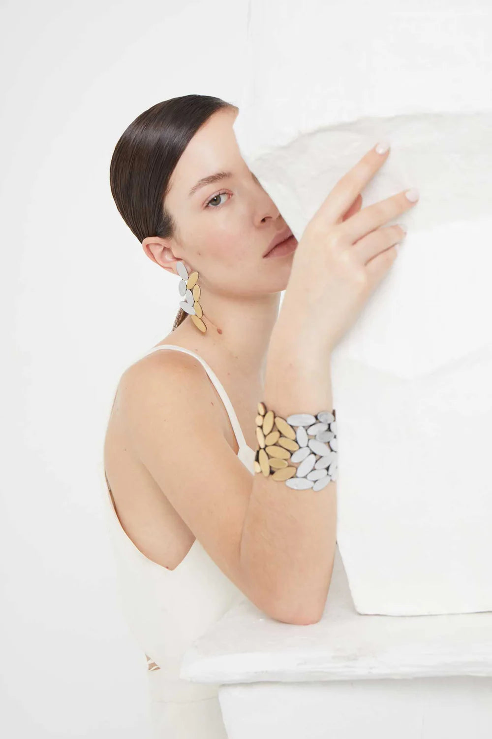 Emma Earrings - Silver+Gold