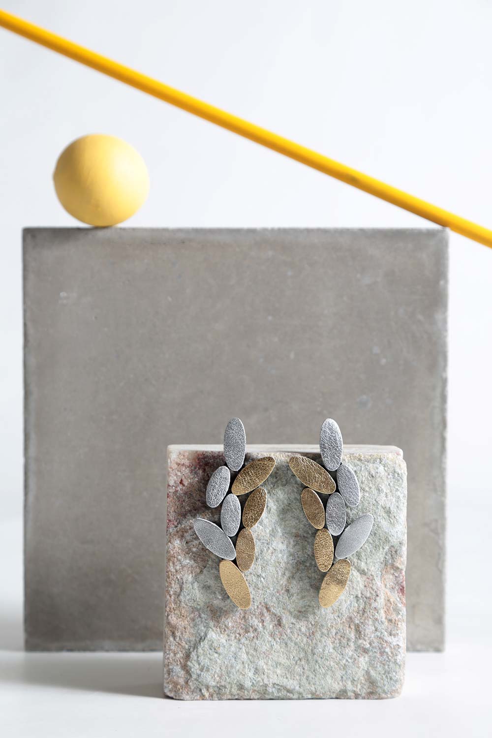 Emma Earrings - Silver+Gold