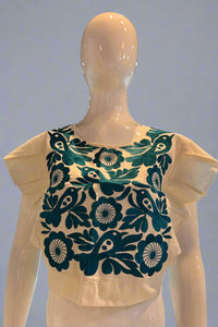 Oaxacan Cream Blusa Flora