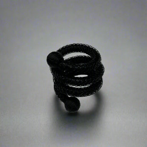 Small Life Knot Ring - Black