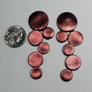 Abstraction Earrings - Bordeaux
