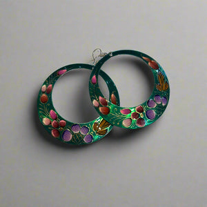 Mexican Round Copper XL Earrings