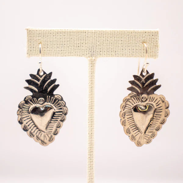 Flaming Heart Earrings