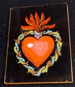 Peruvian Milagro Heart purse mirror