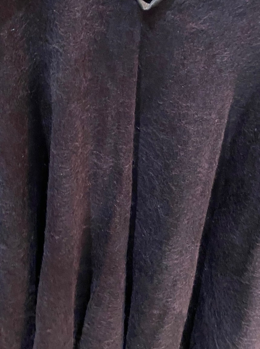Ecuadorian Alpaca Leather-Trimmed Cape