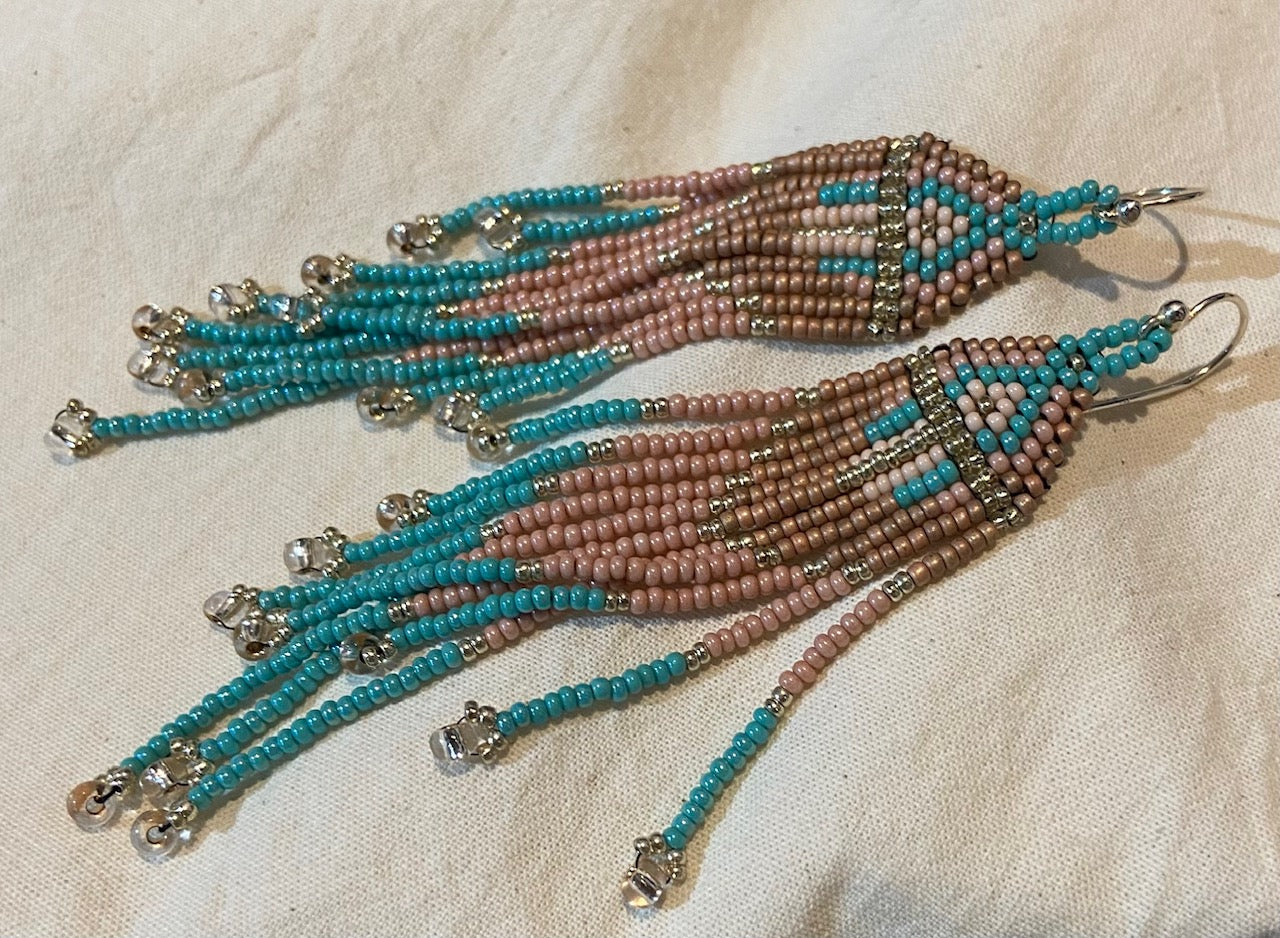 Large Beaded Earrings by Gina Amato Lough